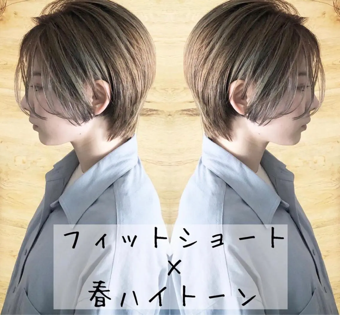 ショート ハイライト ショートヘア テトネ タカシのヘアスタイル
