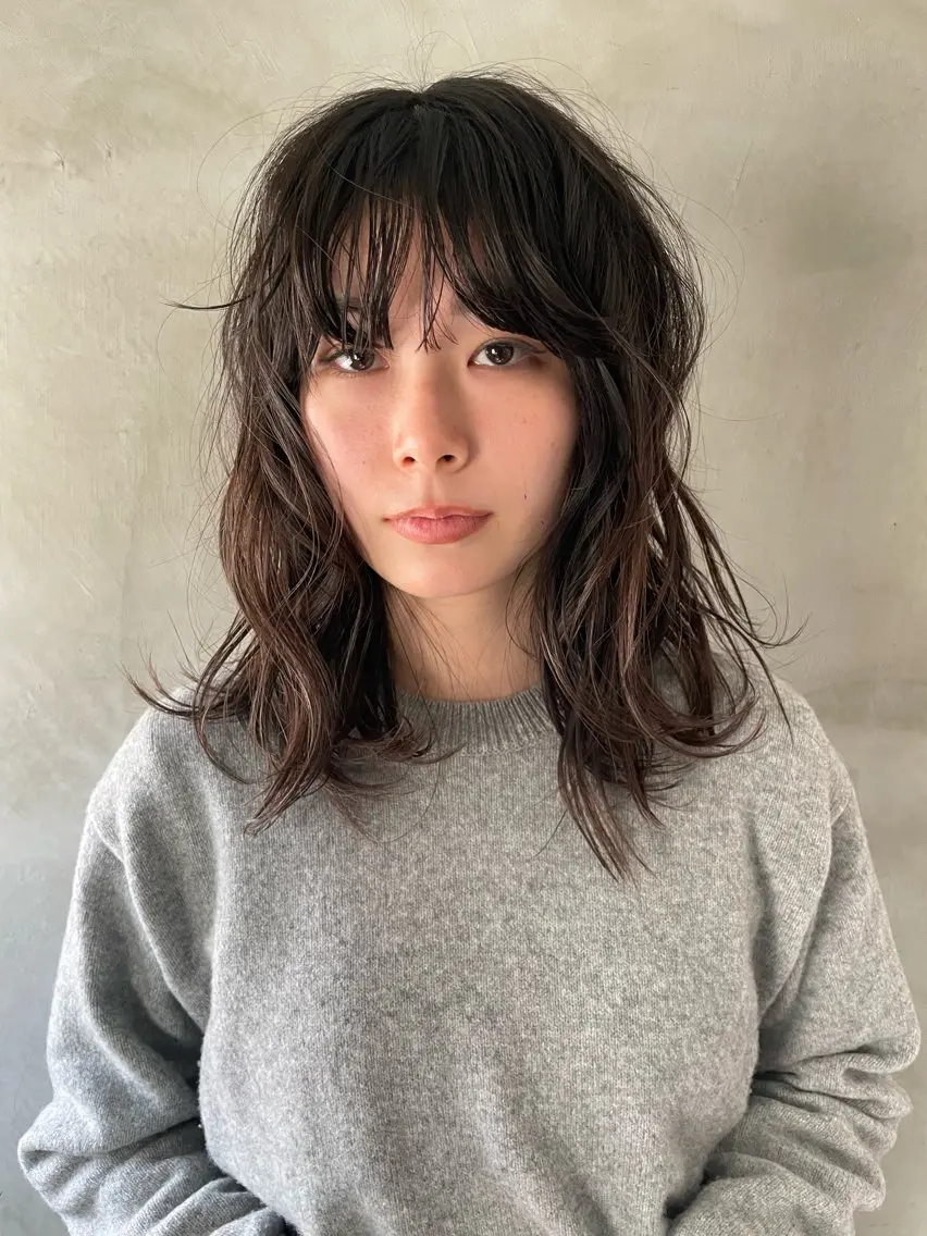 ミディアム 🍁ロングパーマドラ イパーマ🍁陸来のヘアスタイル