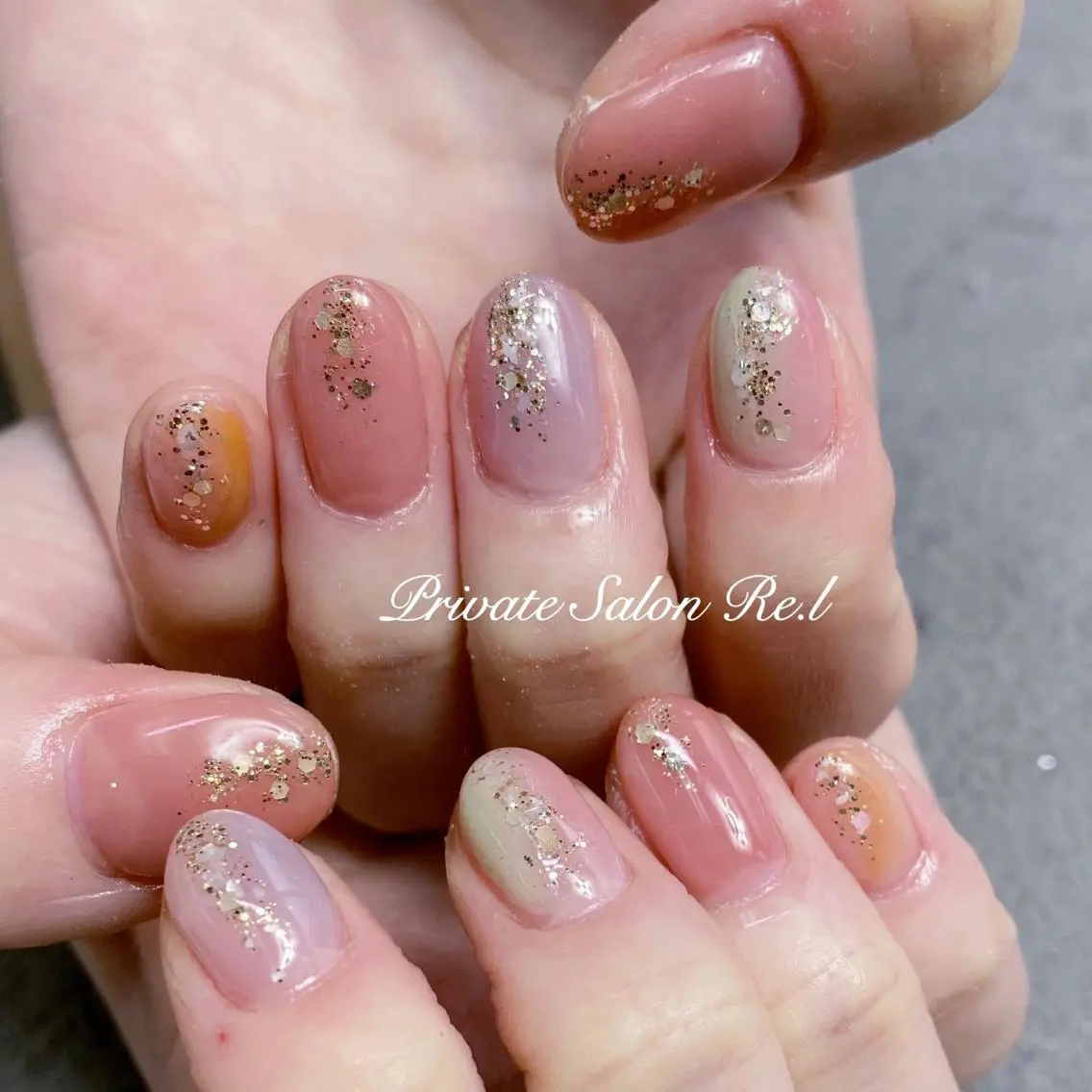 ネイル ニュアンスネイル モチの良さ◉ フィルインネイル♡のネイルデザイン