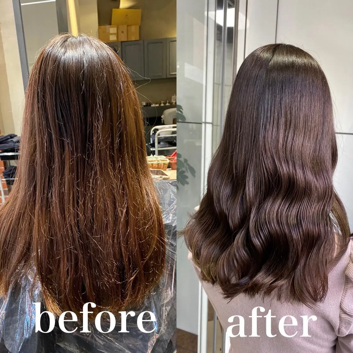 セミロング カラー 岩崎 昭憲のヘアスタイル
