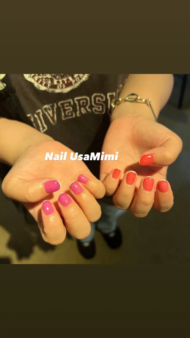 ネイル アートネイル オーロラネイル チークネイル フレンチネイル ジェルネイル 本町NailUsa Mimi RIKOのネイルデザイン