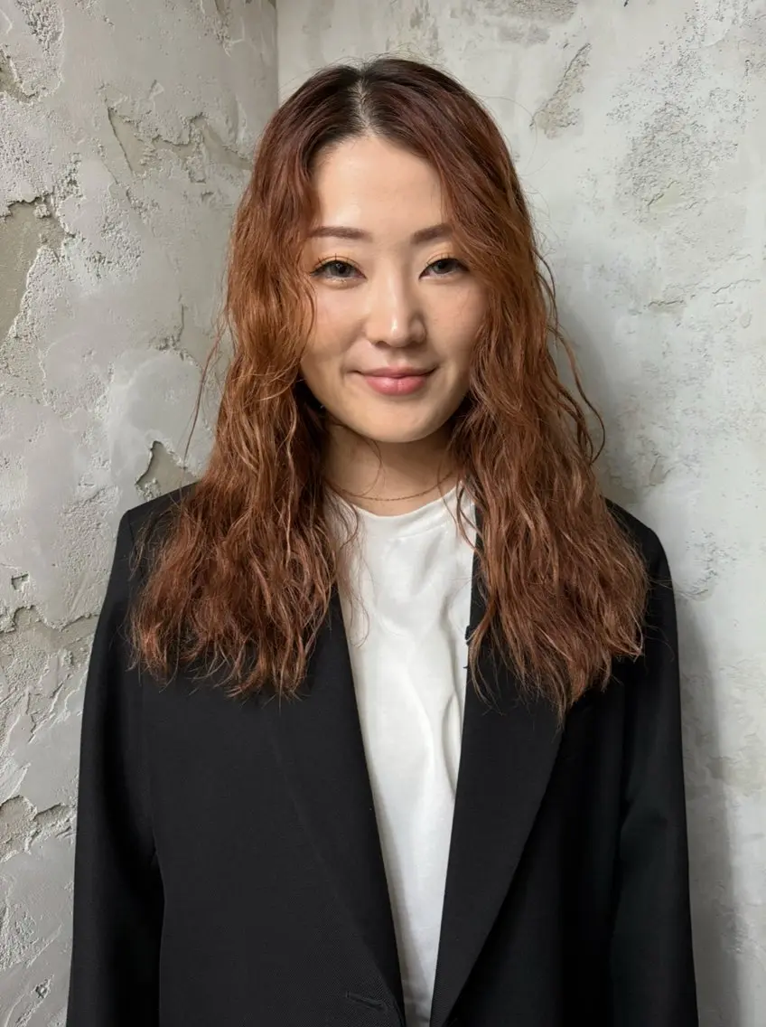 セミロング セミロングパーマ 岩間 萌々果/eimのヘアスタイル