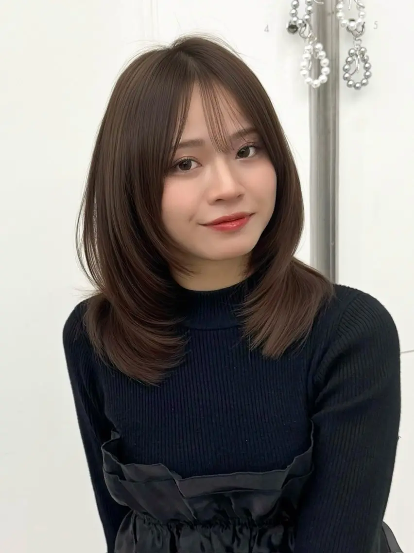 ミディアム カラー ヘアアレンジ 顔周り&ミディアム 特化/池袋/kokiのヘアスタイル