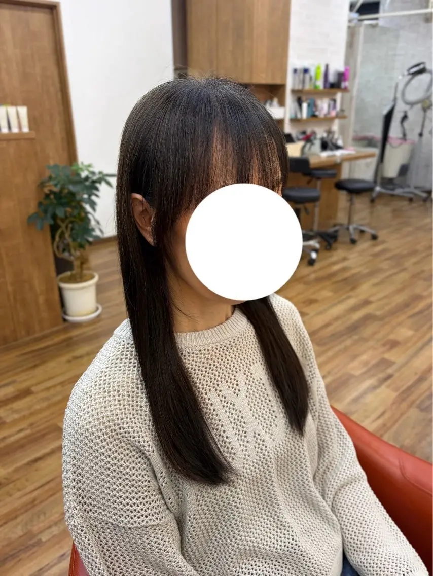 ロング 顔周りカット ロング 鶴川美容室／ Tajikaのヘアスタイル