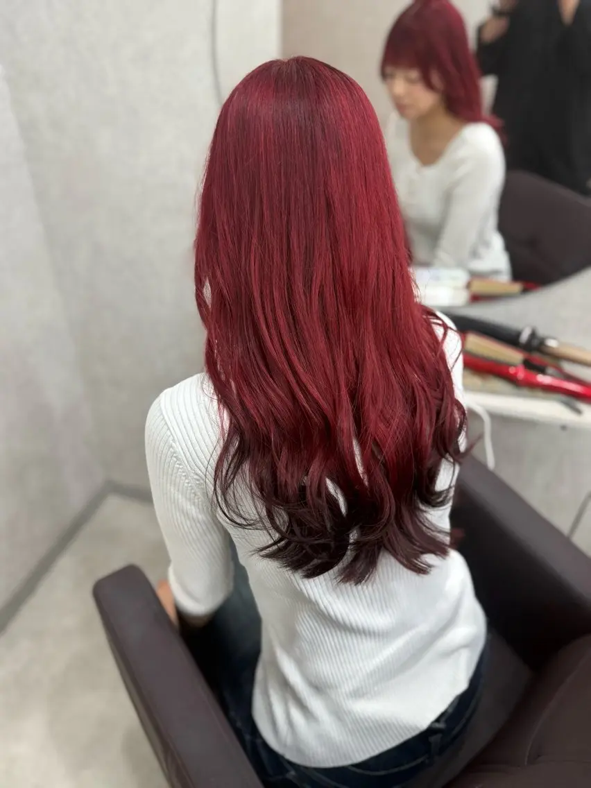 セミロング カラー ヘアカラー 久保泰都/ ダブルカラー/大宮のヘアスタイル
