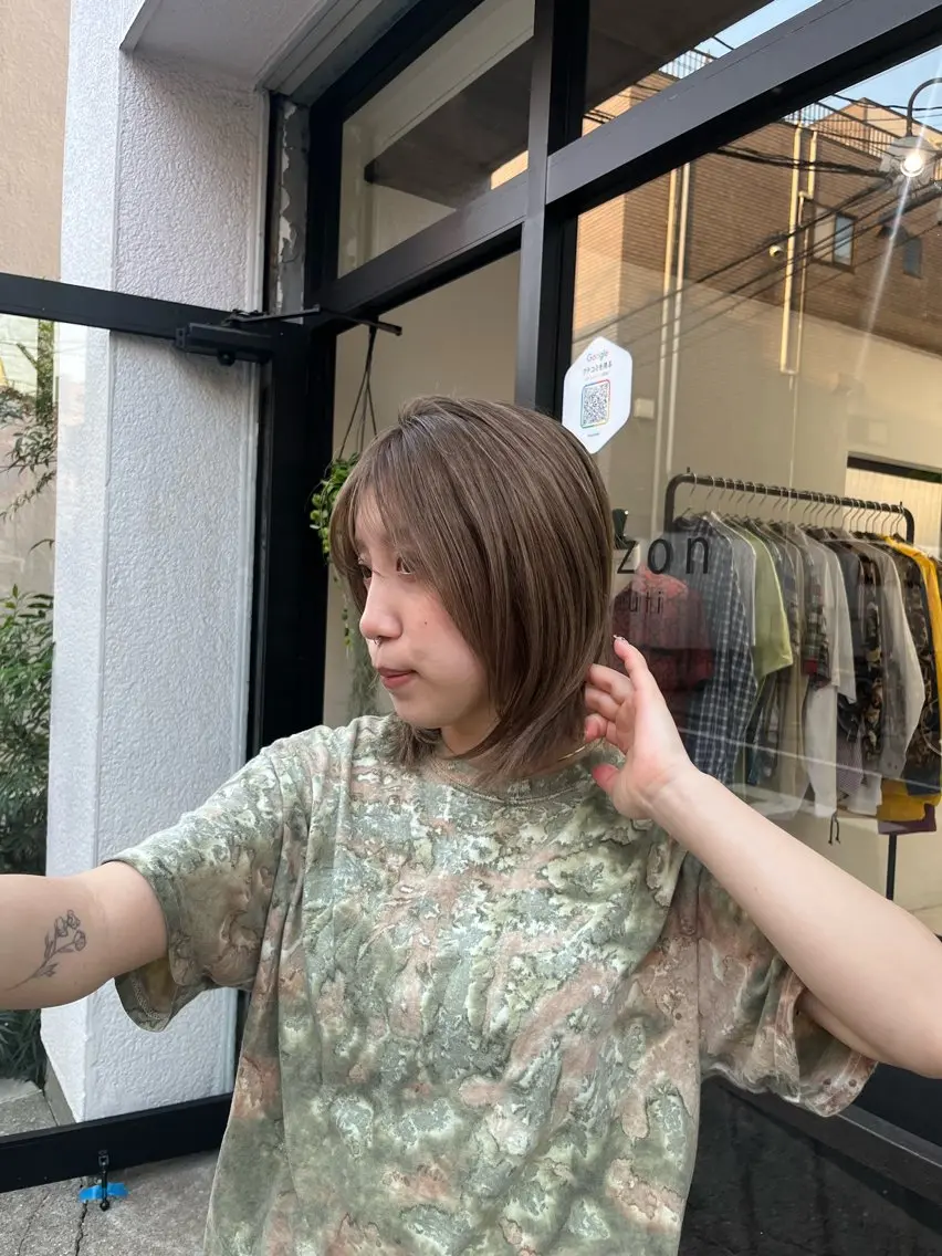 ショート ヘアカラー トリートメント 🫧透明感艶カラー 🥣Ousuke💫のヘアスタイル