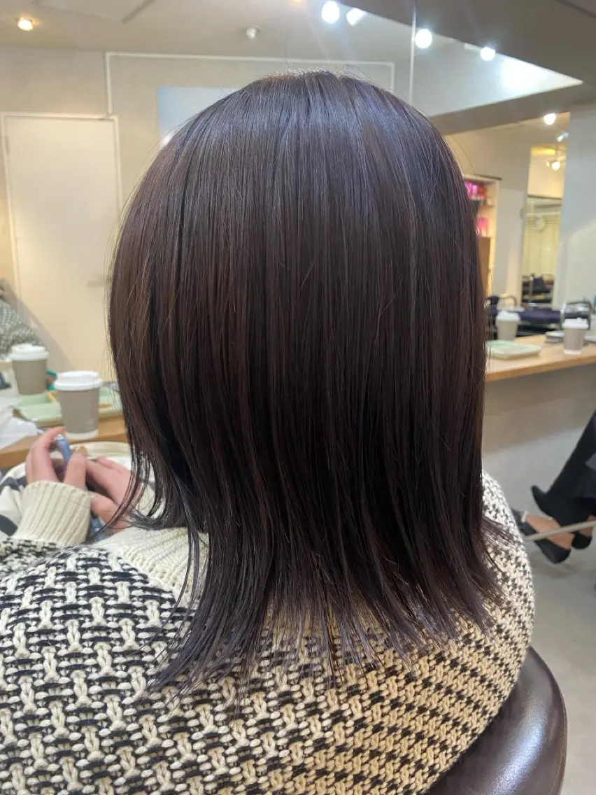 ミディアム カット ヘアカラー トリートメント 🫧透明感カラー🫧 佐野花苗[新宿]のヘアスタイル