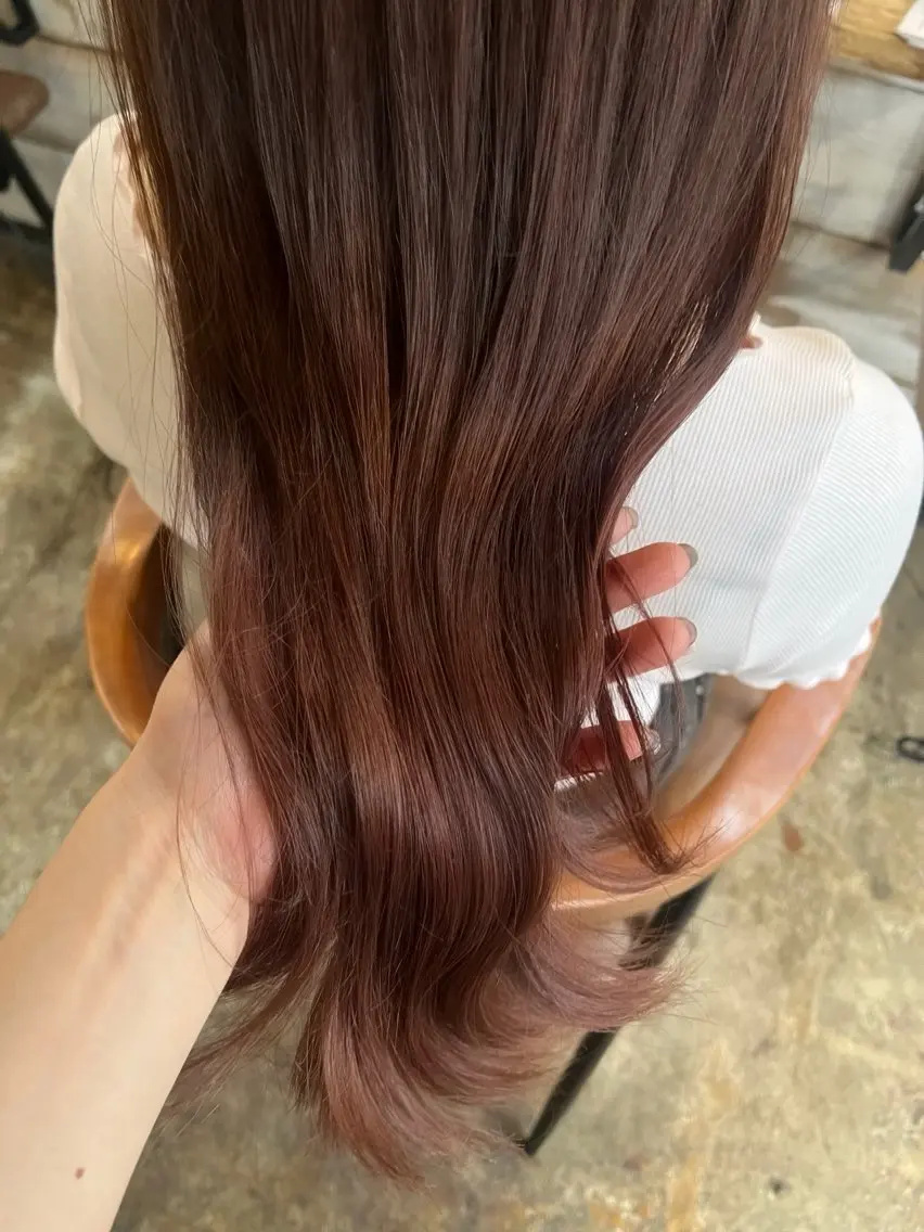 ミディアム カット ヘアカラー トリートメント 小顔カット/韓国 カラー🌙shikiのヘアスタイル