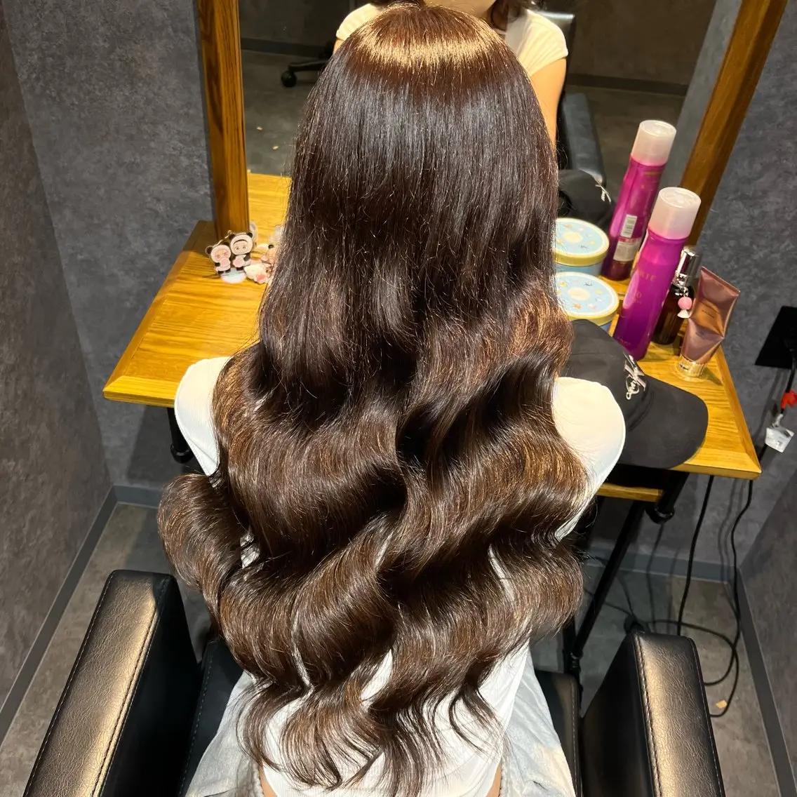 ロング カラー シールエクステ ハイライトカラー インナーカラー エクステ ハイライト ヘアカラー トリートメント エクステ 福岡 天神 大名 エクステ.みう🐱のヘアスタイル