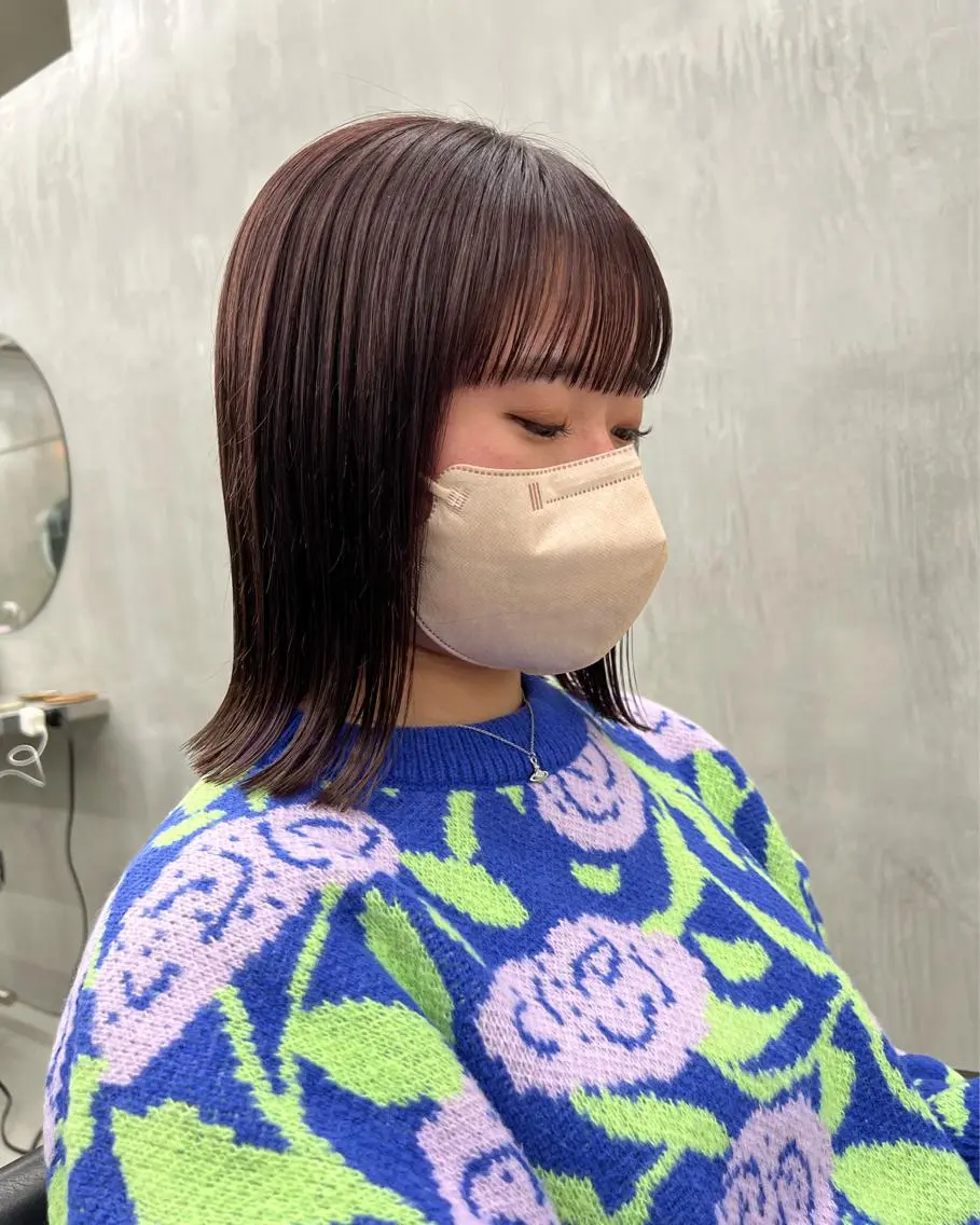 🌟学割U24 学生限定🌟艶カラー+前髪カットの写真