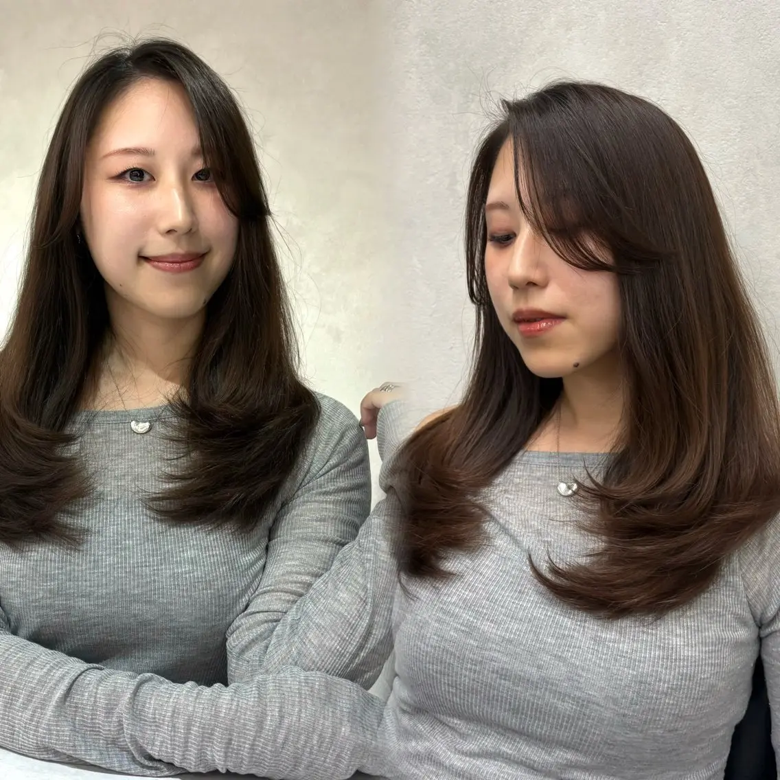 セミロング レイヤーカット ヘアカラー トリートメント ブリーチなしダブル 🪄🎀RIOのヘアスタイル