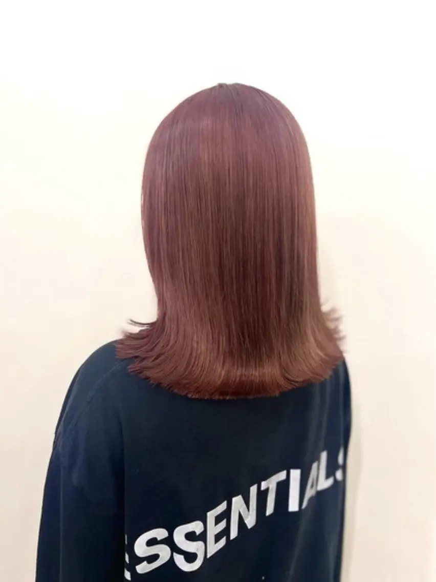 ミディアム カラー ベージュカラー ピンクカラー ヘアカラー トリートメント 🤍透明感カラー︎ 🤍YUURI🤍のヘアスタイル