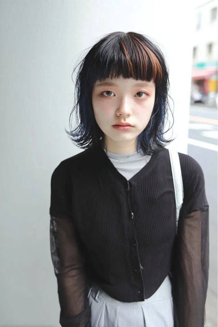 ショート カラー スダユーヤ 💫推しカラーウルフのヘアスタイル