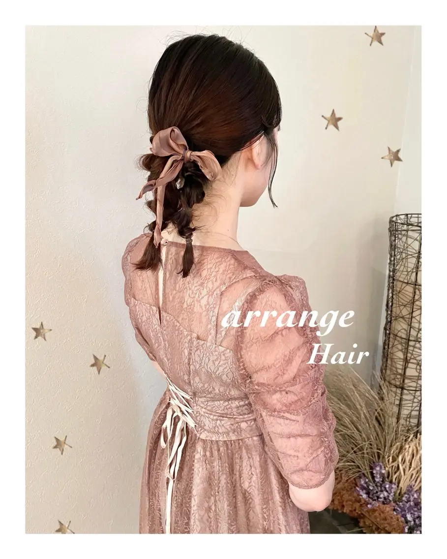 ミディアム ヘアアレンジ ヘアセット 市川 千夏のヘアスタイル