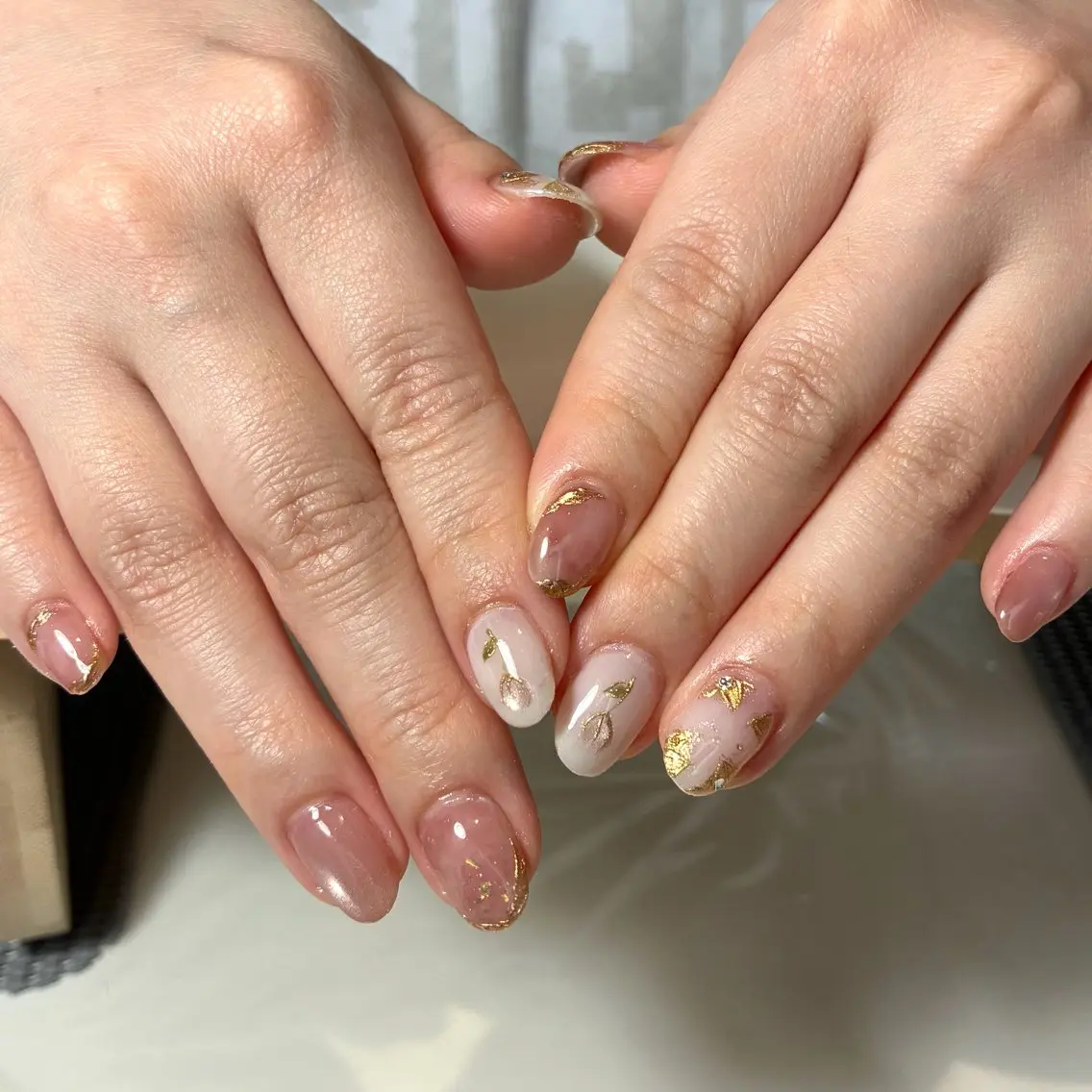 ネイル 持ち込み ニュアンスネイル ピンク milimili アンナのネイルデザイン
