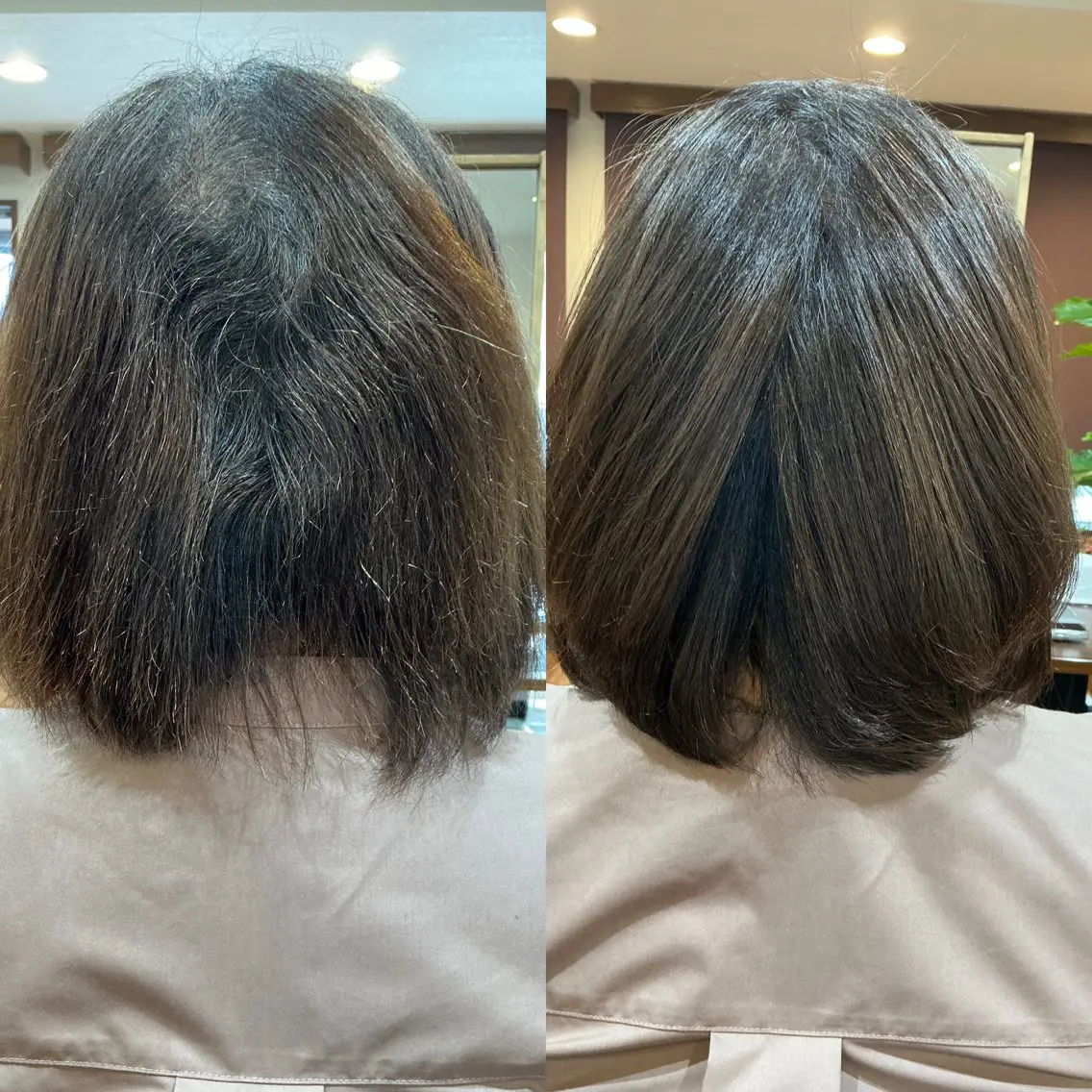 ミディアム 縮毛矯正 ヘアカラー 縮毛矯正 Annon プライベートサロンのヘアスタイル