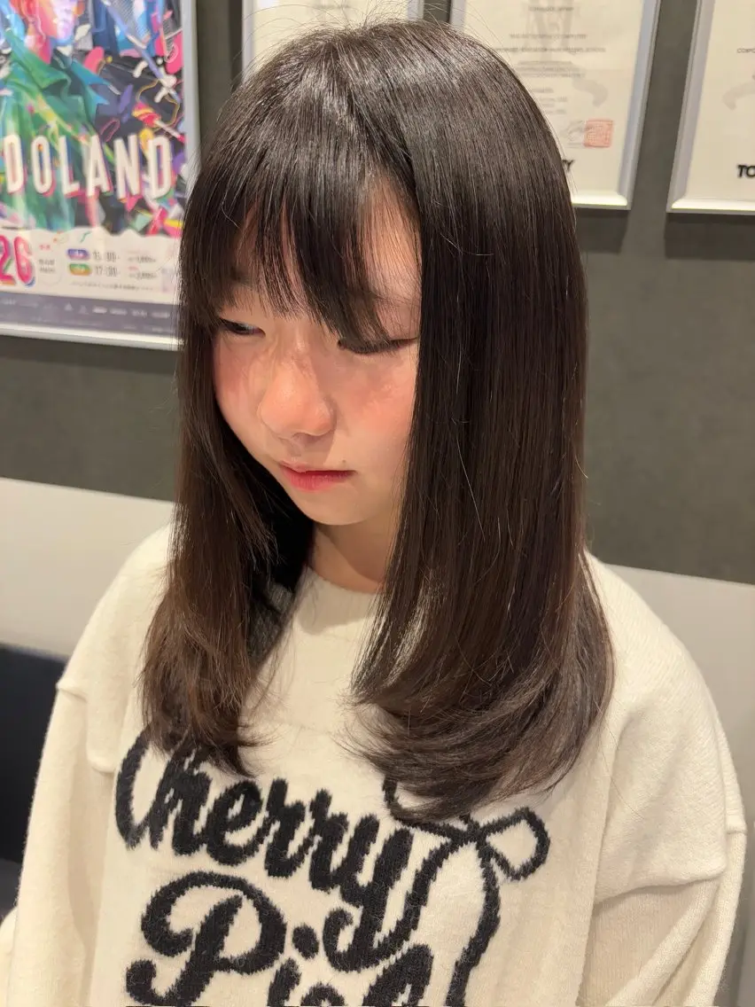 ミディアム レイヤーカット カット ヘアカラー ブリーチ/ヘアケア/ 艶髪/イギチハルのヘアスタイル