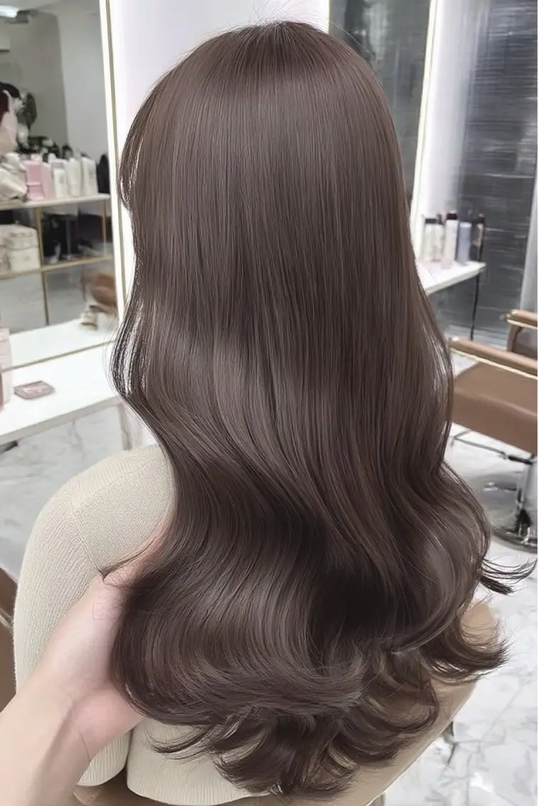 ロング カラー ヘアカラー 縮毛矯正 ハイトーンカラー が絶対可愛い✨泰聖✨のヘアスタイル
