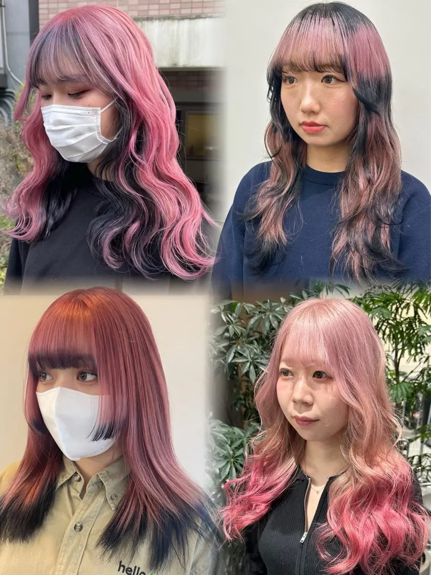 👑人気No.1👑ケアリタッチブリーチ(2cmまで)➕デザインカラー➕TR※塗り分け2つ/派手髪/ルーツカラー/個性派の写真
