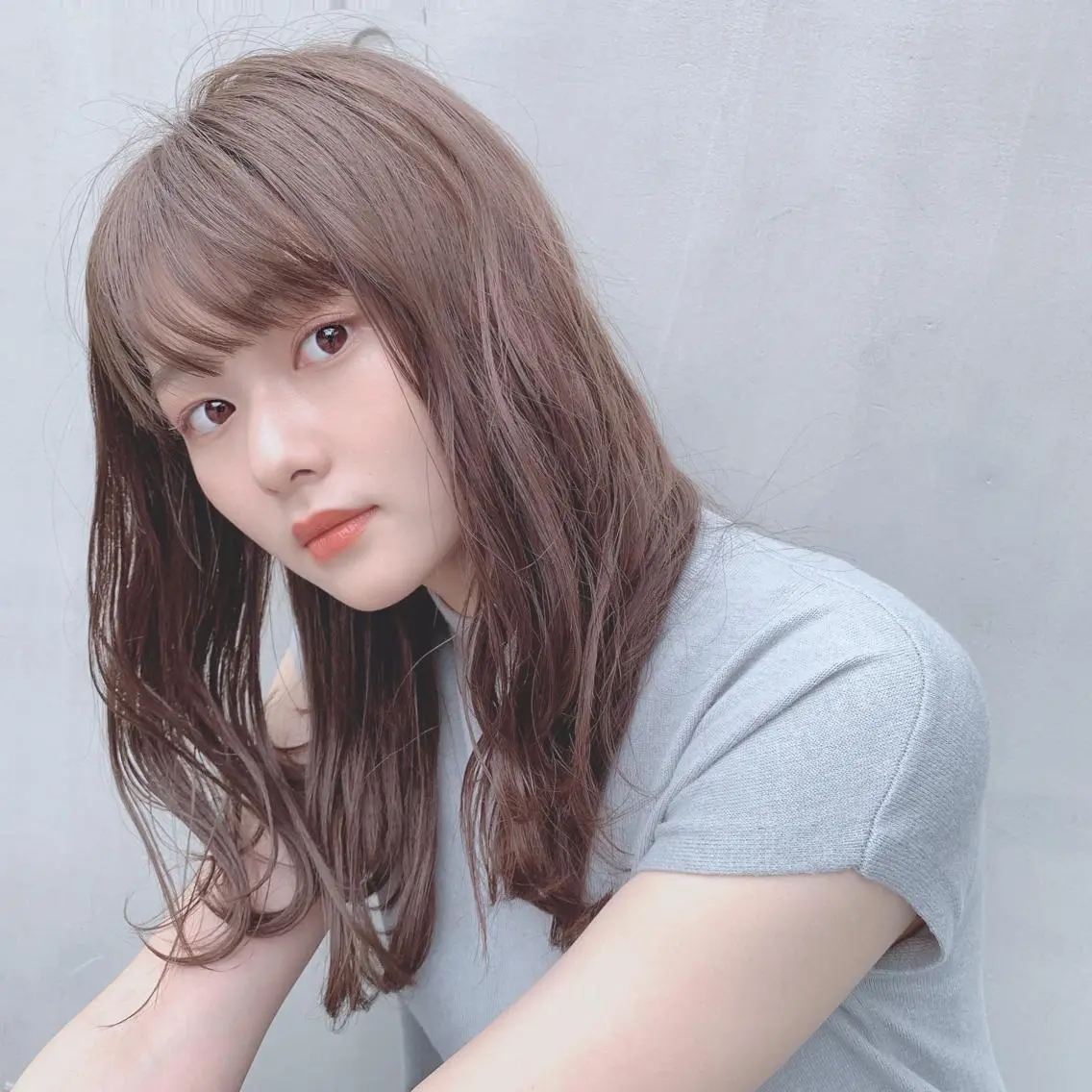 セミロング カラー パーマ ヘアアレンジ 【公式】amble luxe池袋東口🩷のヘアスタイル