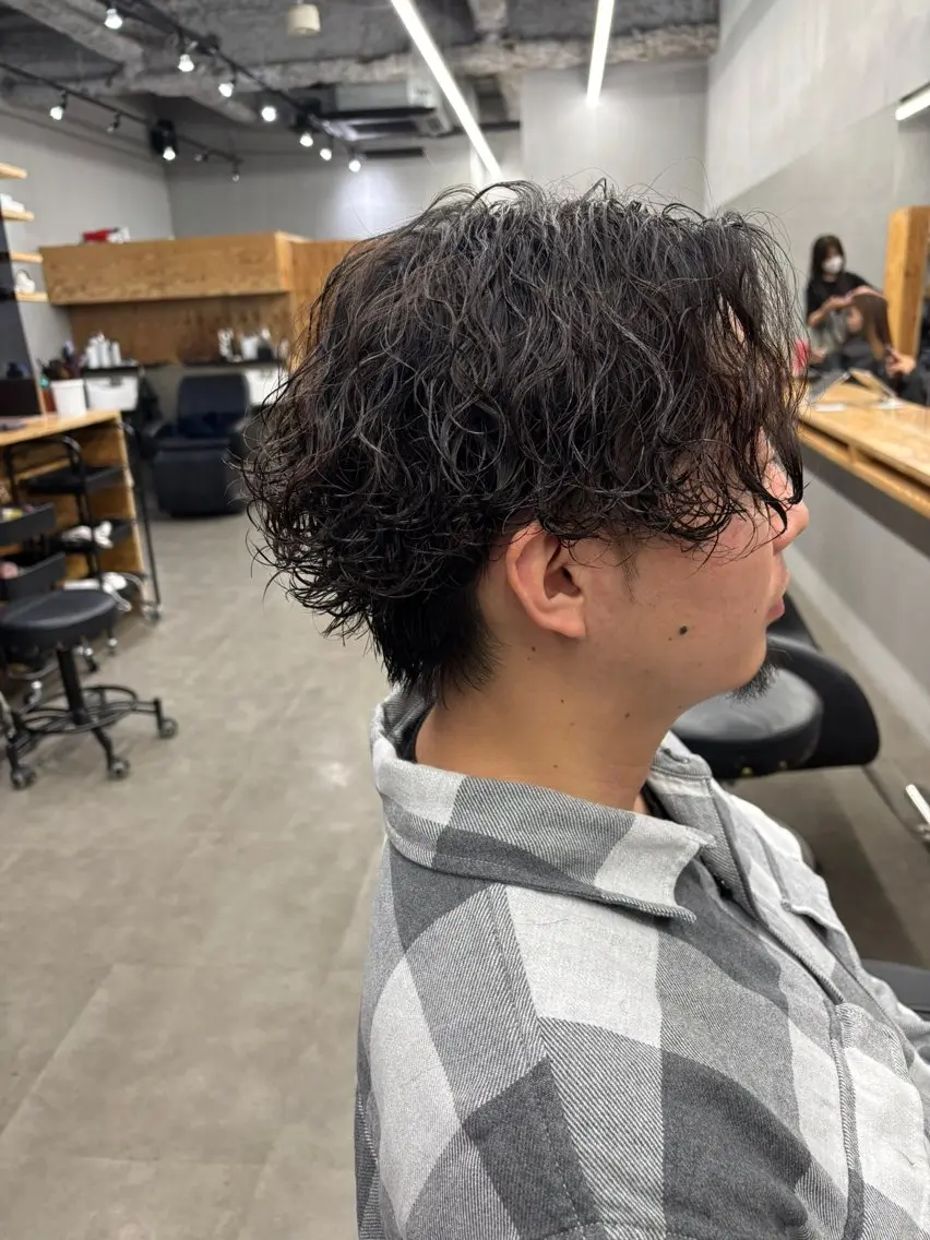 ミディアム パーマ メンズ カット パーマ メンズ支持率NO.1 マサキのヘアスタイル