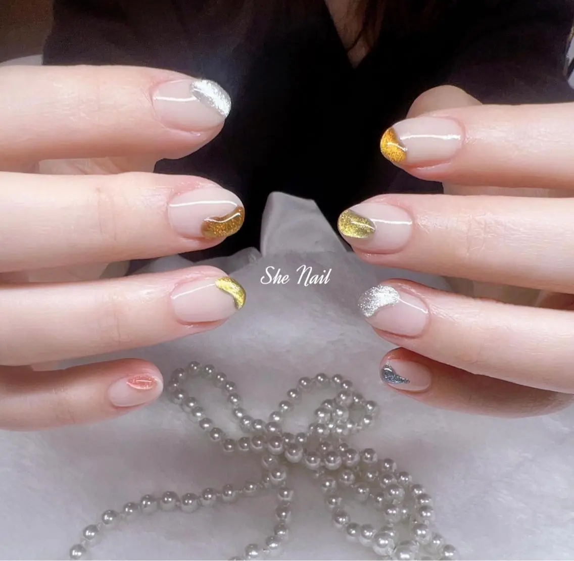 ネイル 持ち込み ニュアンスネイル ぷっくりネイル ハンドネイル ISA_ BELLAのネイルデザイン