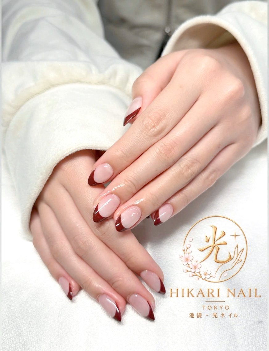 ネイル チークネイル 長さ出し フレンチネイル ガーリー ハロウィン ハンドネイル HikariNail Ikebukuroのネイルデザイン