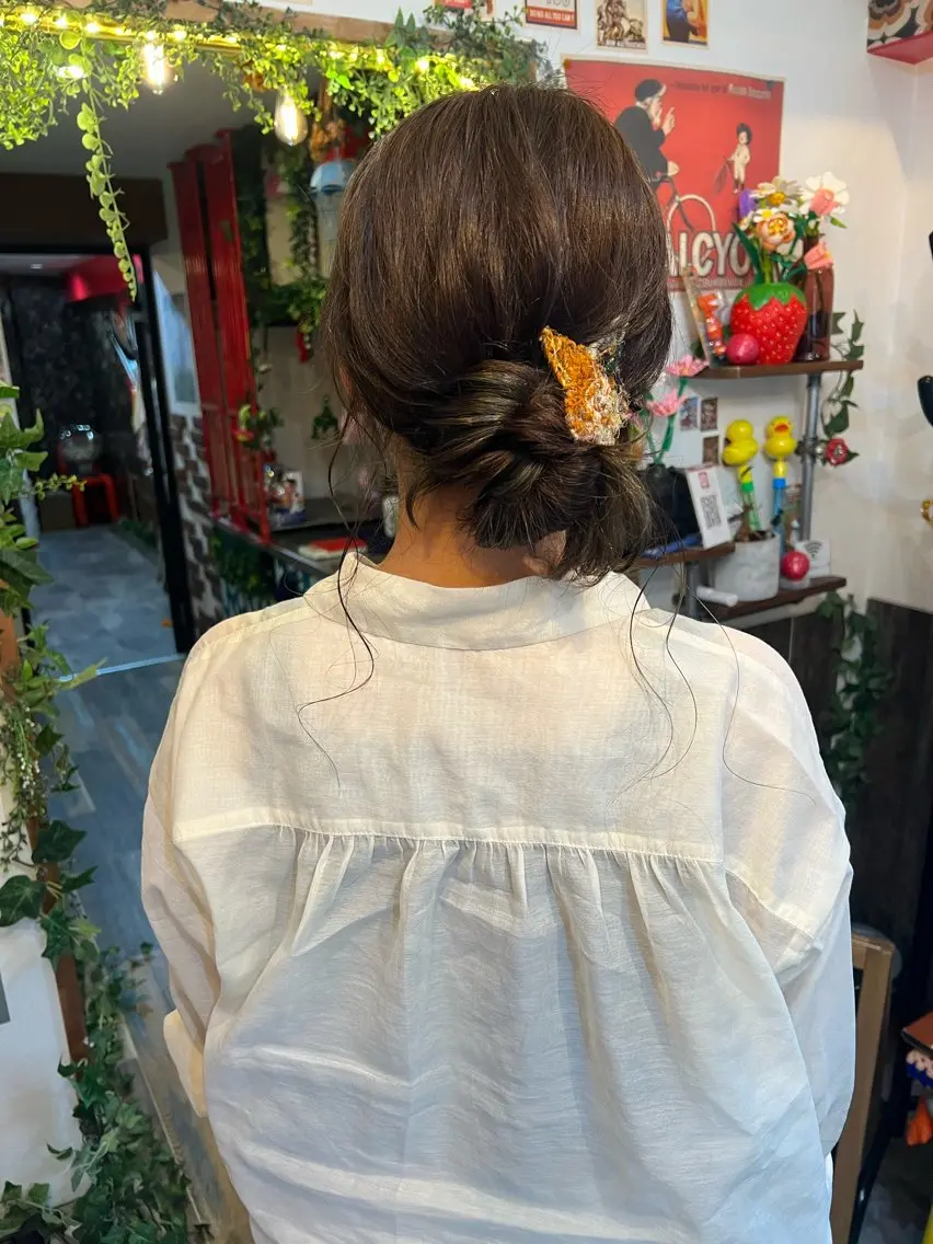 ロング カラー ヘアアレンジ カット ヘアカラー カラーパティシエ facce🌼ikoのヘアスタイル