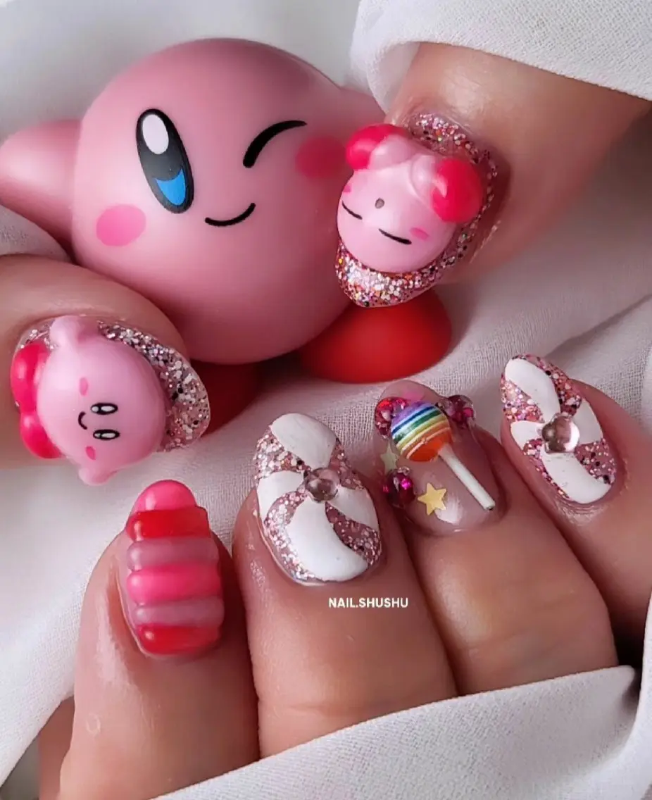 ネイル 持ち込み ニュアンスネイル ワンカラーネイル シンプルネイル 3dパーツ/流行り 👧shushu❤️のネイルデザイン