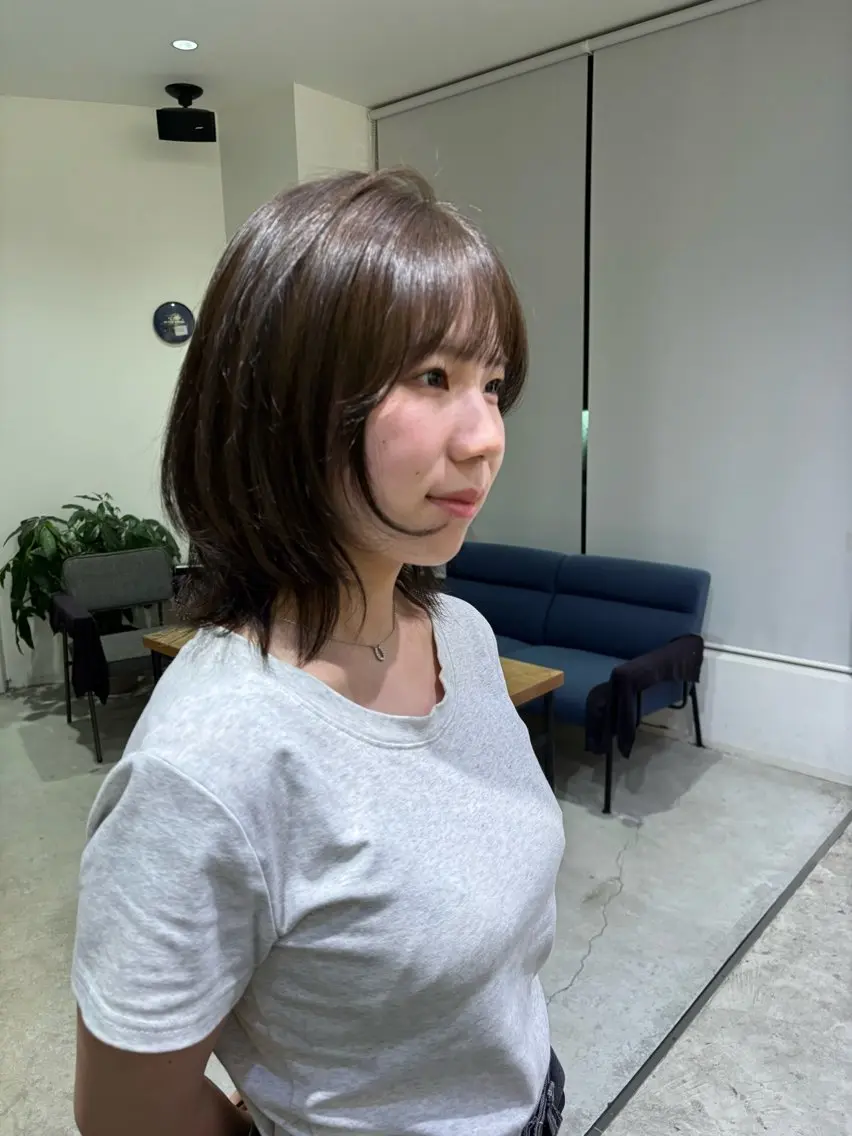 カラー ブリーチ ダブルカラー ブリーチなしカラー うえ ななみのヘアスタイル