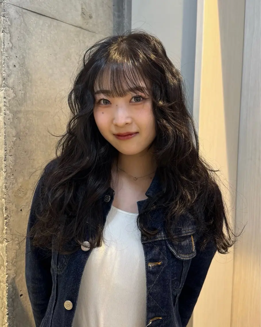 ロング カラー 黒髪 カットモデル募集 suzUkaのヘアスタイル