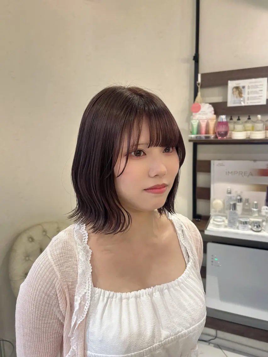 ミディアム ヘアカラー 河野穂香 /パーマモデル募集中のヘアスタイル