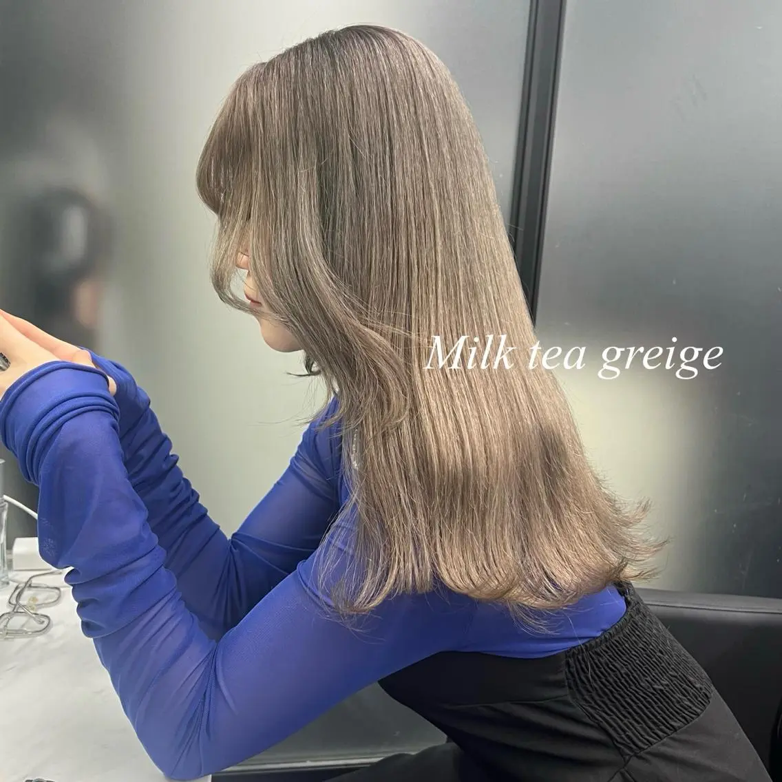 ロング カラー シールエクステ ハイトーンカラー エクステ ヘアカラー シールエクステ特化 ハイトーン、NANAのヘアスタイル