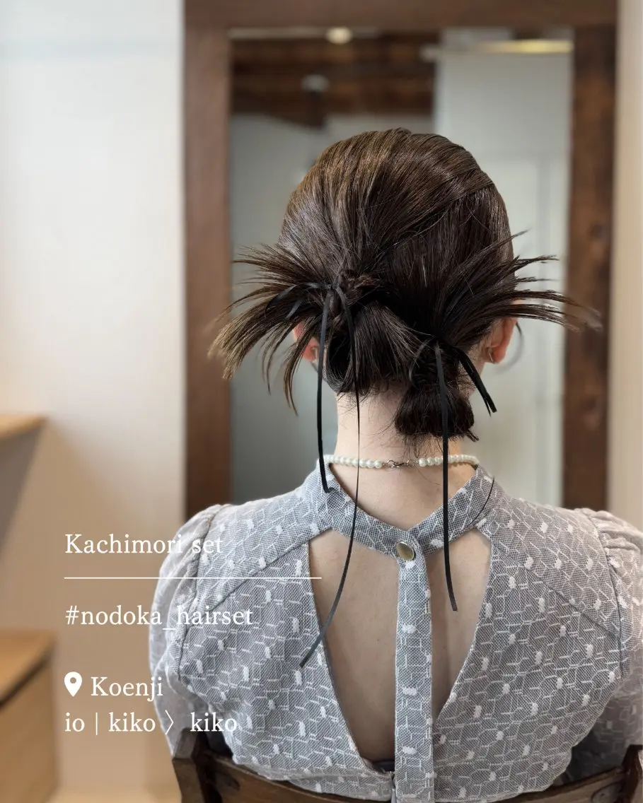 セミロング ヘアアレンジ ヘアセット お呼ばれセット🕊️ 高円寺/太田和のヘアスタイル