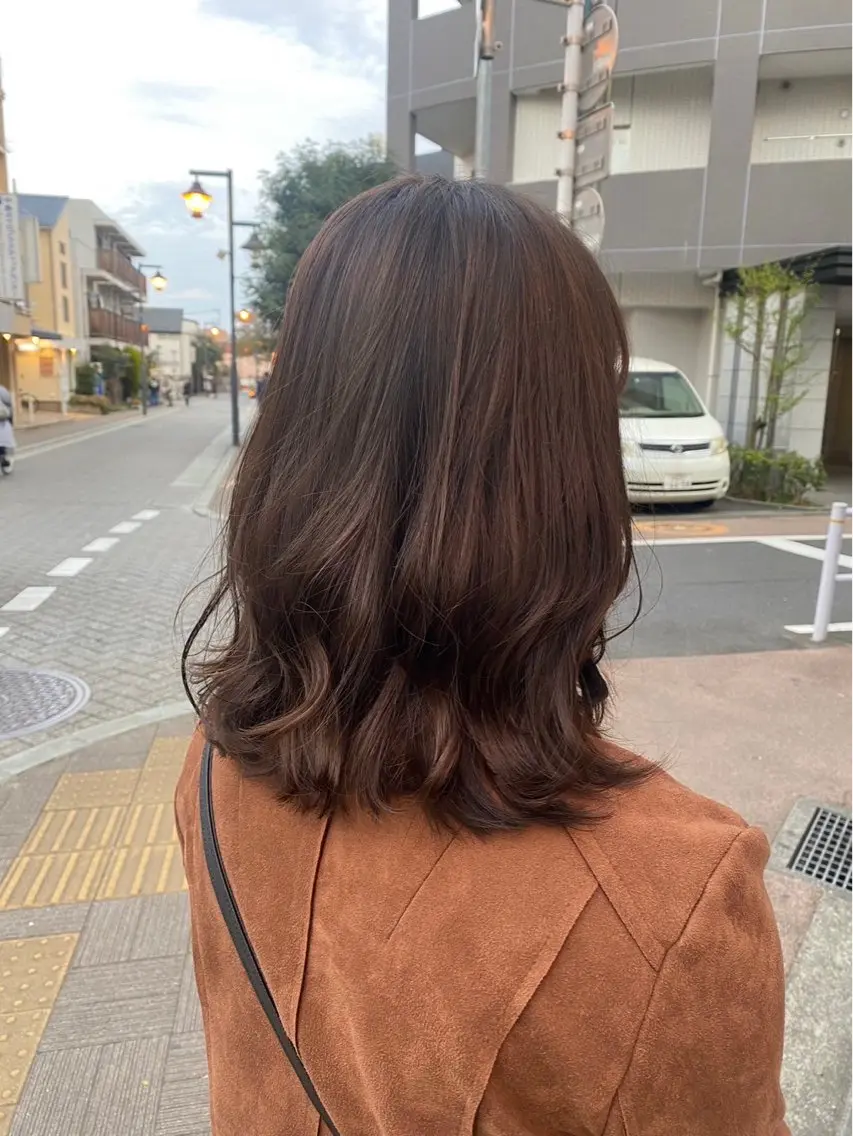 ミディアム 🩶透明感カラー/ 縮毛矯正LUNA🩶のヘアスタイル