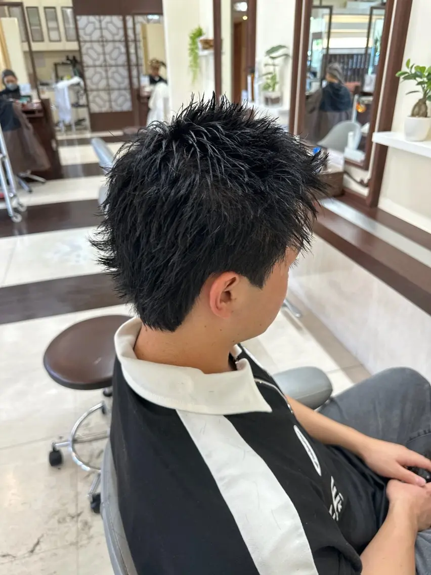 ショート カラー パーマ メンズ スパイキーショート ショートヘア カット ヘアセット 成田No.1 メンズヘア/清和武虎のヘアスタイル
