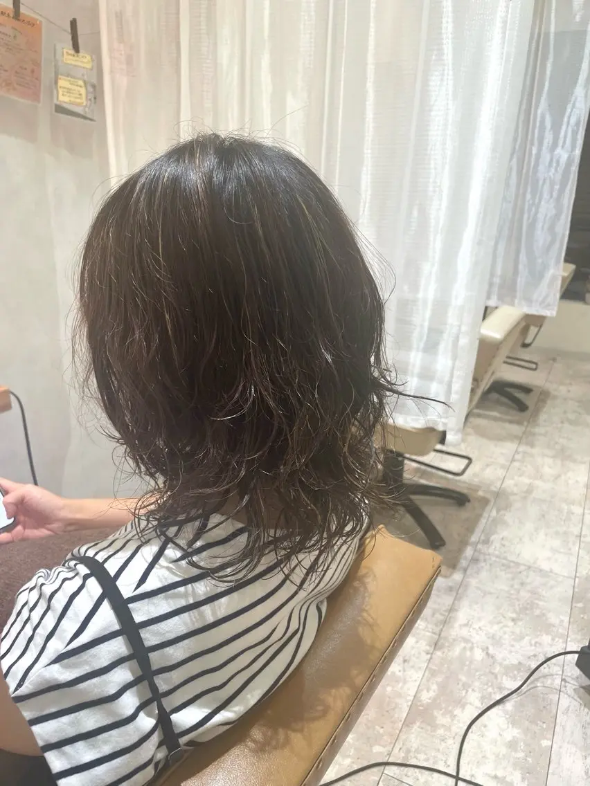 パーマ カット パーマ 小川 夏生のヘアスタイル