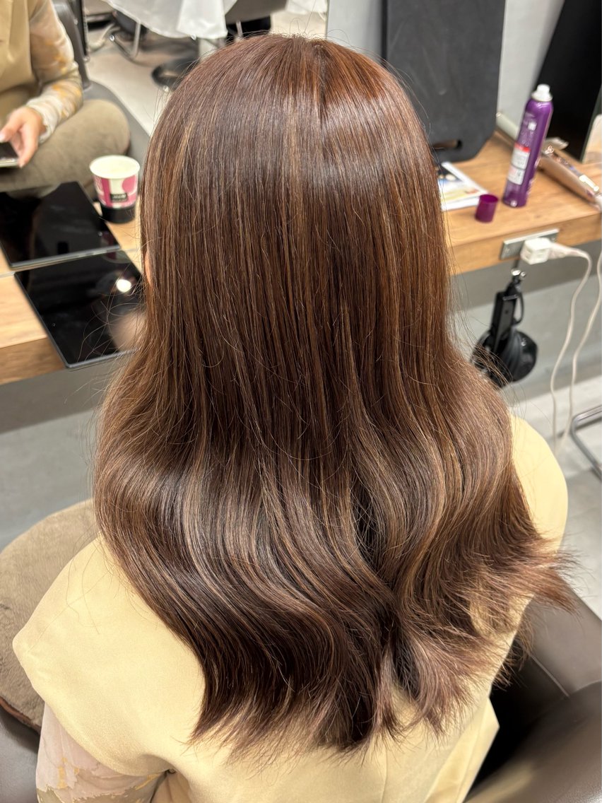セミロング カラー ヘアカラー 🤍艶モテカラー♡ ブラウン🤍Rimiのヘアスタイル