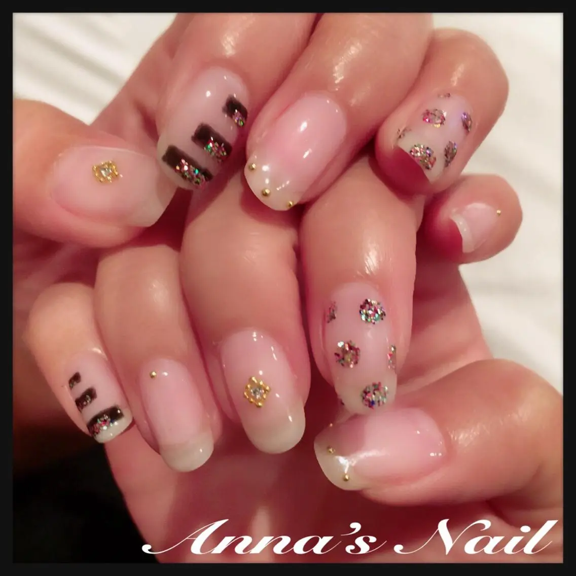 ネイル アートネイル ラメ(グリッター) 清口 杏奈のネイルデザイン