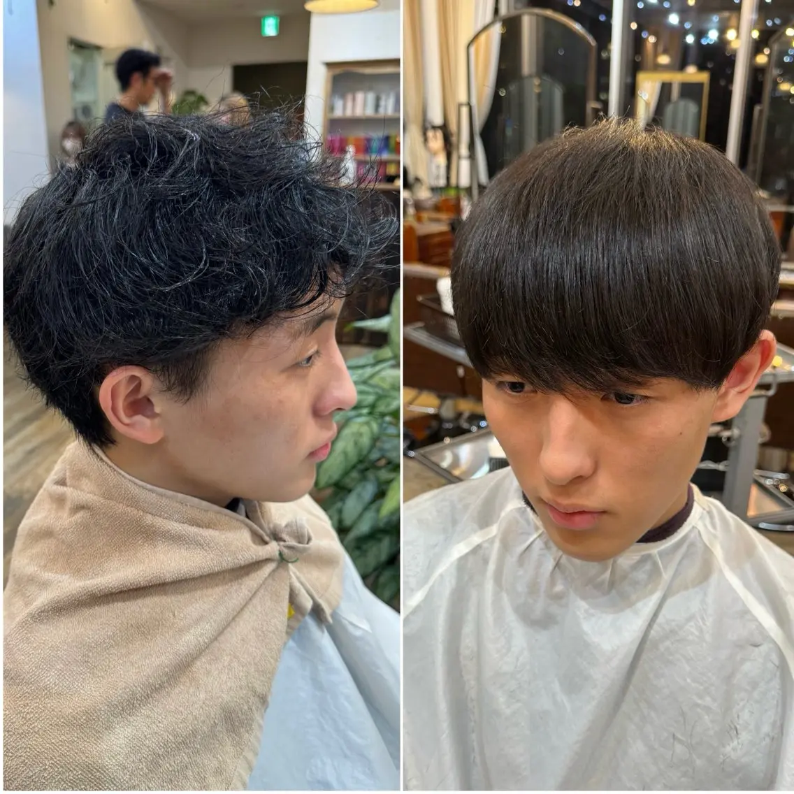 ショート メンズ 縮毛矯正 トリートメント にいな/柔らか縮毛 矯正/艶カラー☘️のヘアスタイル