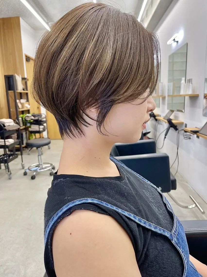 ショート ハンサムショート ショートヘア 小顔カット 山田 浩翔のヘアスタイル