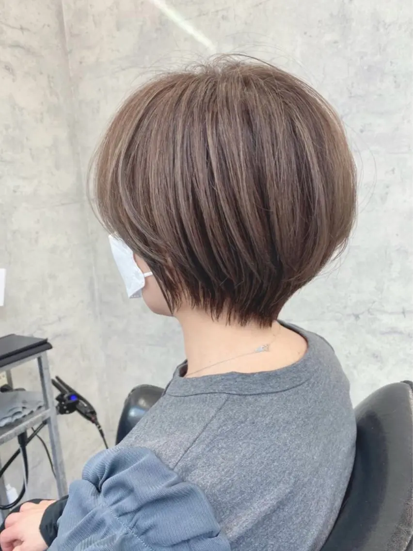 ショート カット ヘアカラー トリートメント ヘッドスパ 🍀火曜以外予約⭕ 安藤澪央☘️のヘアスタイル