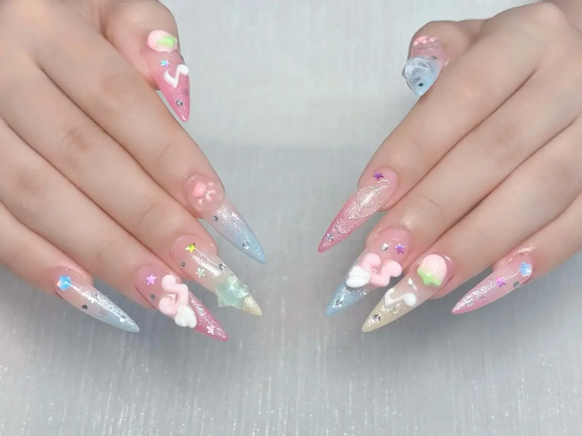 ネイル アートネイル 韓国ネイル ロングネイル 持ち込み シンプルネイル ハンドネイル ハンドケア Nova Nail _Shinsaiのネイルデザイン