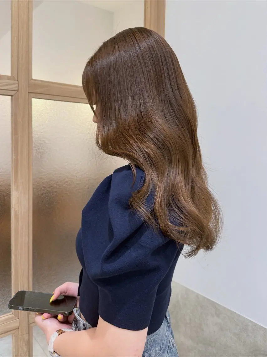 セミロング カット ヘアカラー トリートメント 𓍯柔らかhair 𓍯 yukinoのヘアスタイル