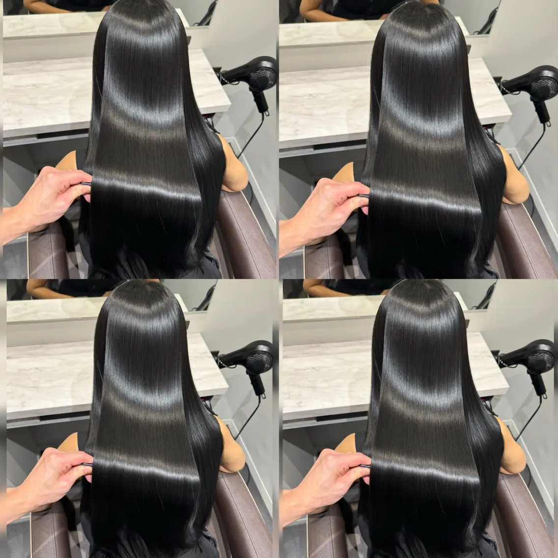 ロング カラー 髪質改善 韓国風ヘア 縮毛矯正 カット ヘアカラー トリートメント TAKUMI 【美髪特化】のヘアスタイル