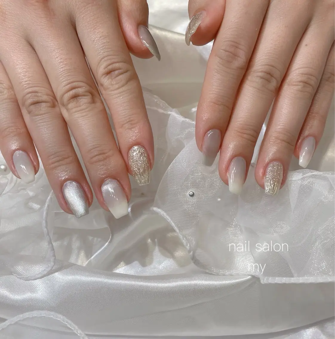 ネイル ジェルネイル 韓国ネイル マグネットネイル ニュアンスネイル パラジェル ハンドネイル NailSalon MYのネイルデザイン