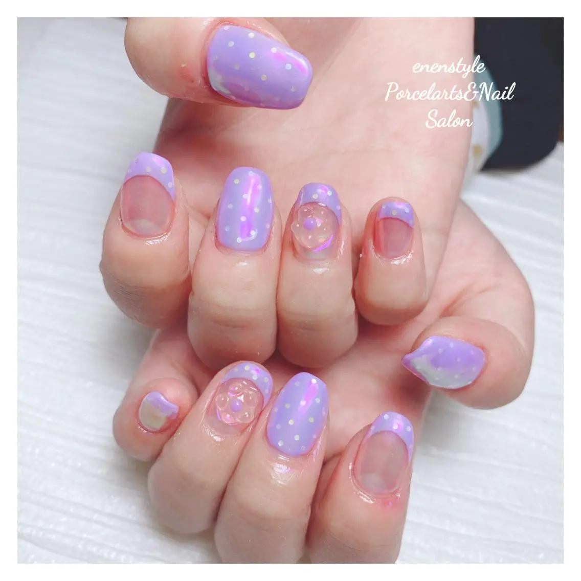 ミディアム ネイル 🐾enen style 🐾のネイルデザイン