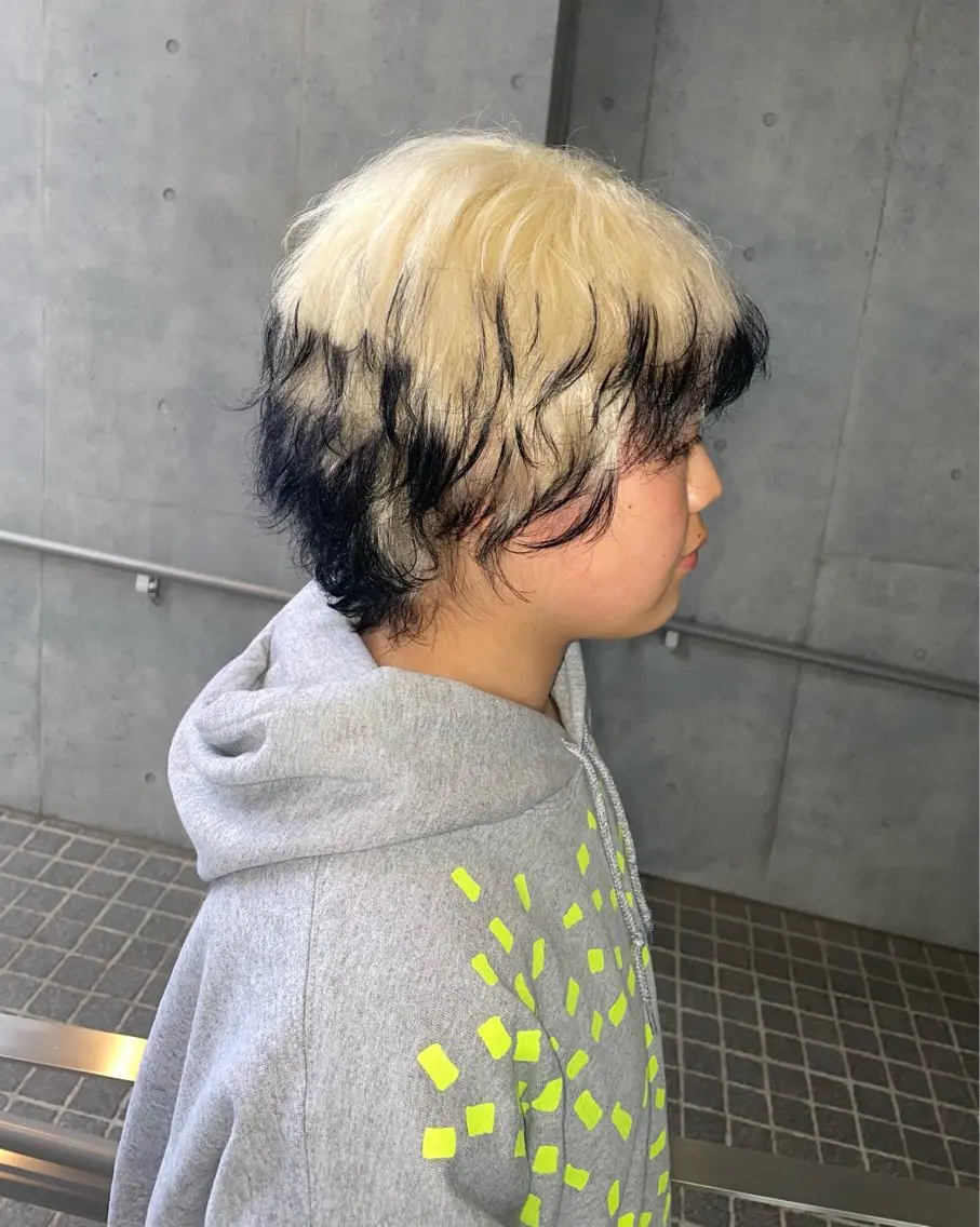 ショート ヘアカラー 🌈メンズパーマ🌈 メンズカットアリサのヘアスタイル