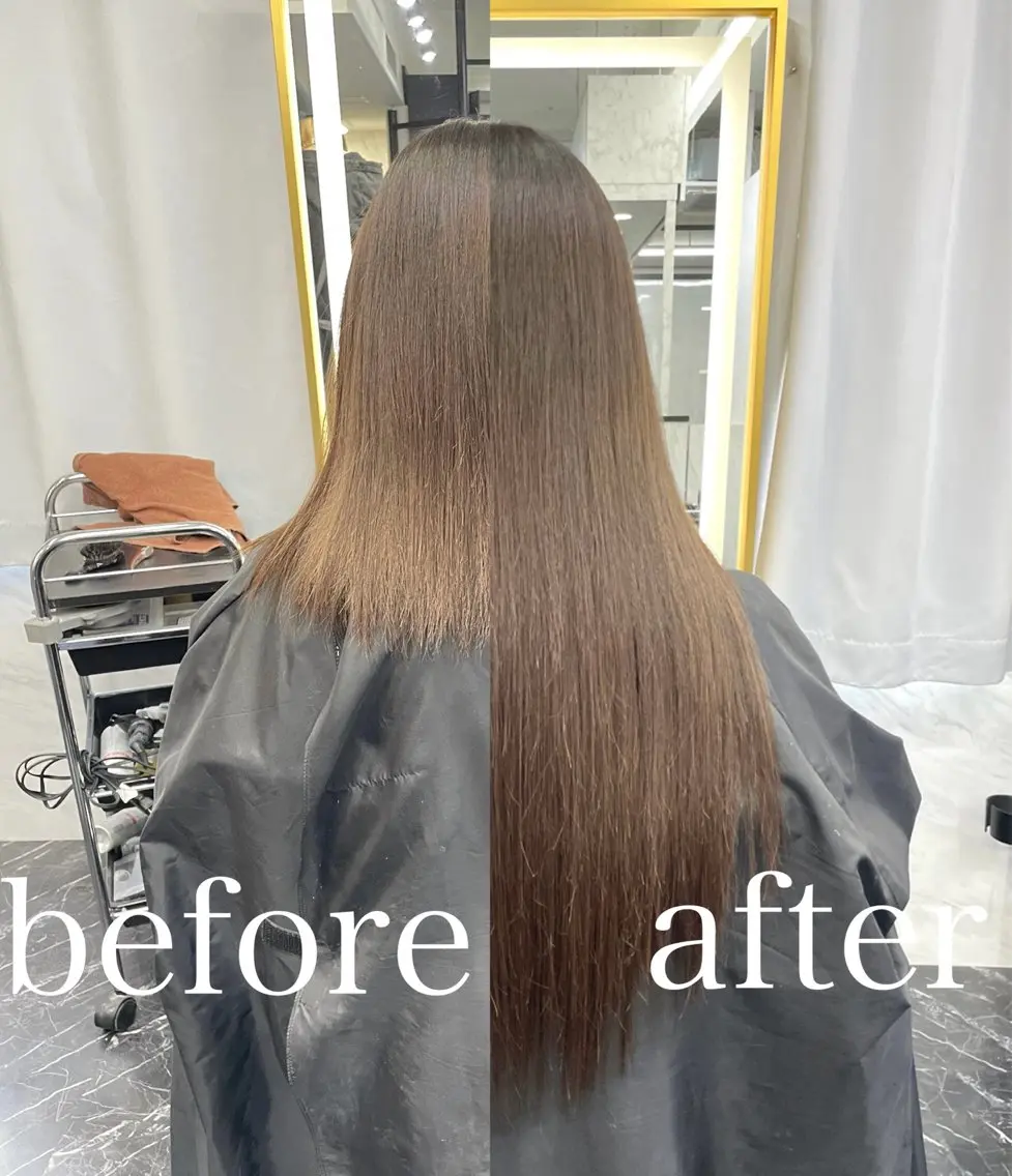 ロング カラー エクステ エクステ🩵ブリーチ 韓国ヘア🩵KAEのヘアスタイル