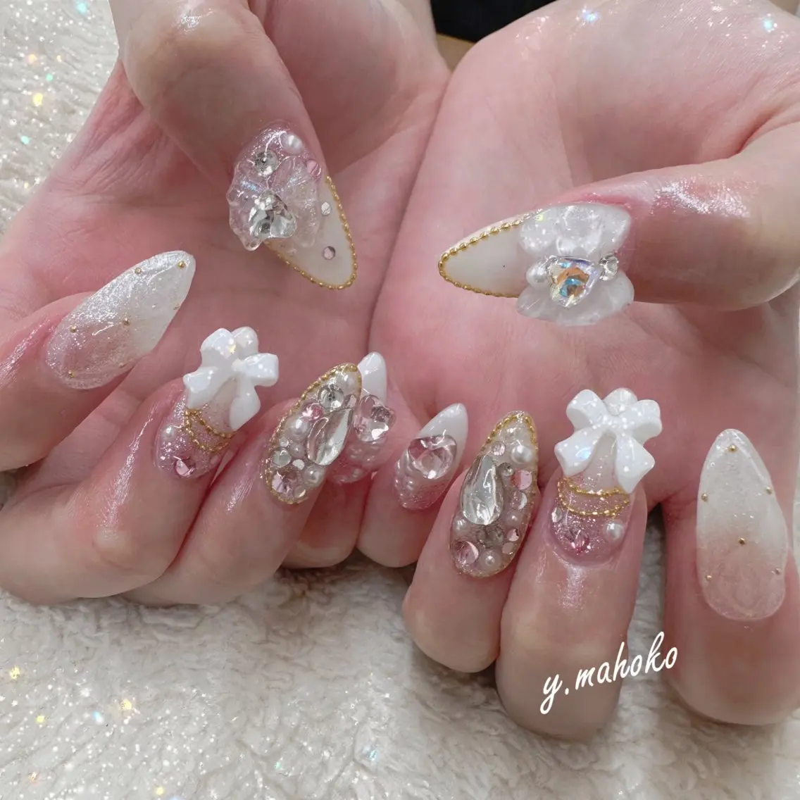ネイル ハンドネイル パラジェル有/ 長さだし/mahoのネイルデザイン